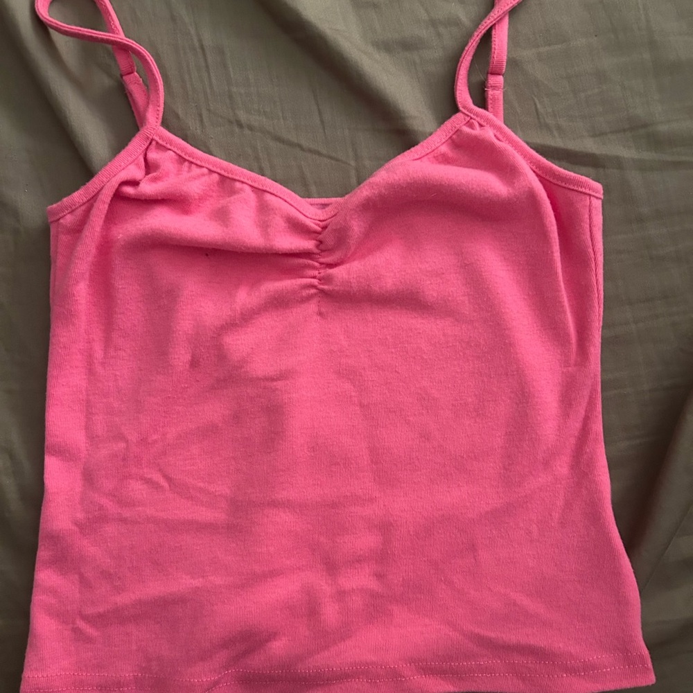 Edikted Pink Ruched Fitted Camisole, never worn